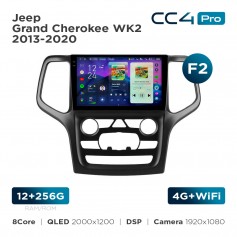 Штатная магнитола Teyes CC4 Pro 2k 12+256 Gb Jeep Grand Cherokee WK2 2013-2020 (F2) 9"
