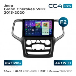 Штатна магнітола Teyes CC4 Pro 2k 8+128 Gb Jeep Grand Cherokee WK2 2013-2020 (F2) 9"