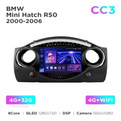 Штатная магнитола Teyes CC3 4+32 Gb BMW Mini Hatch R50 2000-2006 9"