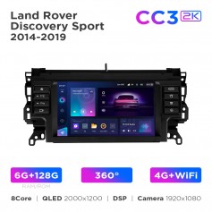 Штатна магнітола Teyes CC3 2k 6+128 Gb 360° Land Rover Discovery Sport 2014-2019 9"