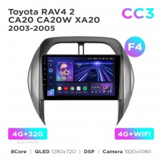 Штатна магнітола Teyes CC3 4+32 Gb Toyota RAV4 2 CA20 CA20W XA20 2003-2005 (F4) 9"