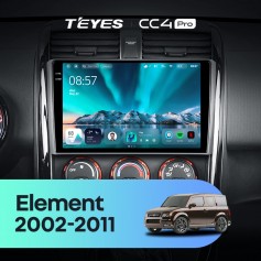Штатная магнитола Teyes CC4 Pro 2k 12+256 Gb Honda Element YH 2002-2011 10"