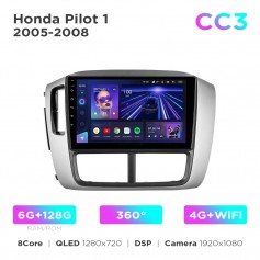 Штатна магнітола Teyes CC3 6+128 Gb 360° Honda Pilot 1 2005-2008 9"