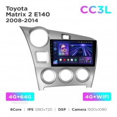 Штатна магнітола Teyes CC3L 4+64 Gb Toyota Matrix 2 E140 2008-2014 9"
