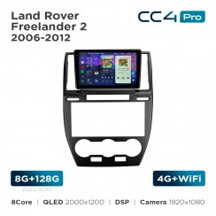Штатная магнитола Teyes CC4 Pro 2k 8+128 Gb Land Rover Freelander 2 2006-2012 9"
