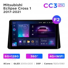 Штатна магнітола Teyes CC3 2k 6+128 Gb 360° Mitsubishi Eclipse Cross 1 2017-2021 (F2) 10"