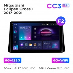 Штатна магнітола Teyes CC3 2k 6+128 Gb Mitsubishi Eclipse Cross 1 2017-2021 (F2) 10"