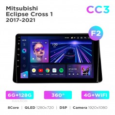 Штатна магнітола Teyes CC3 6+128 Gb 360° Mitsubishi Eclipse Cross 1 2017-2021 (F2) 10"