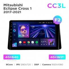 Штатна магнітола Teyes CC3L 4+64 Gb Mitsubishi Eclipse Cross 1 2017-2021 (F2) 10"
