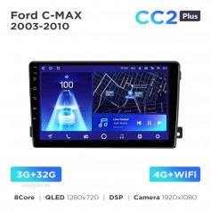 Штатна магнітола Teyes CC2 PLUS 3+32 Gb Ford C-MAX (0 Din) 2003-2010 9"