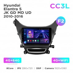 Штатна магнітола Teyes CC3L 4+64 Gb Hyundai Elantra 5 JK GD MD UD 2010-2016 (F2) 9"