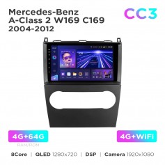 Штатна магнітола Teyes CC3 4+64 Gb Mercedes-Benz A-Class 2 W169 C169 2004-2012 9