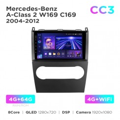Штатная магнитола Teyes CC3 4+64 Gb Mercedes-Benz A-Class 2 W169 C169 2004-2012 9