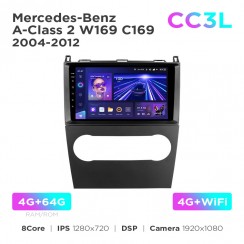 Штатная магнитола Teyes CC3L 4+64 Gb Mercedes-Benz A-Class 2 W169 C169 2004-2012 9"