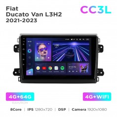 Штатная магнитола Teyes CC3L 4+64 Gb Fiat Ducato Van L3H2 2021-2023 9"