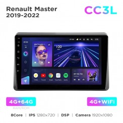 Штатная магнитола Teyes CC3L 4+64 Gb Renault Master 2019-2022 10"