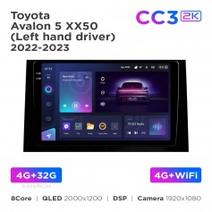 Штатна магнітола Teyes CC3 2k 4+32 Gb Toyota Avalon 5 XX50 (Left hand driver) 2022-2023 10"