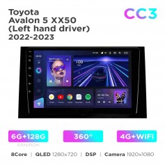 Штатная магнитола Teyes CC3 6+128 Gb 360° Toyota Avalon 5 XX50 (Left hand driver) 2022-2023 10"