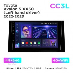 Штатная магнитола Teyes CC3L 4+64 Gb Toyota Avalon 5 XX50 (Left hand driver) 2022-2023 10"