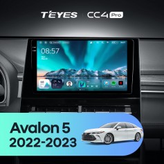 Штатная магнитола Teyes CC4 Pro 2k 8+128 Gb Toyota Avalon 5 XX50 (Left hand driver) 2022-2023 10"