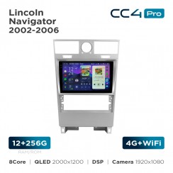 Штатная магнитола Teyes CC4 Pro 2k 12+256 Gb Lincoln Navigator 2002-2006 9"