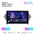 Штатна магнітола Teyes CC3L 4+64 Gb Acura MDX YD2 2 2006-2013 9"