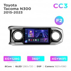 Штатная магнитола Teyes CC3 6+128 Gb 360° Toyota Tacoma N300 2015-2023 (F2) 10"