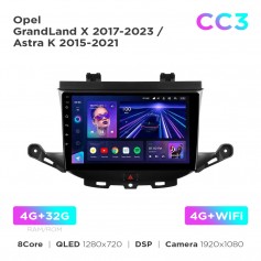 Штатна магнітола Teyes CC3 4+32 Gb Opel GrandLand X 2017-2023 / Astra K 2015-2021 9"