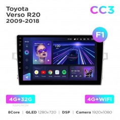 Штатна магнітола Teyes CC3 4+32 Gb Toyota Verso R20 2009-2018 (F1) 9"