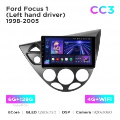 Штатна магнітола Teyes CC3 6+128 Gb Ford Focus 1 (Left hand driver) 1998-2005 9"