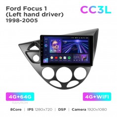 Штатная магнитола Teyes CC3L 4+64 Gb Ford Focus 1 (Left hand driver) 1998-2005 9"