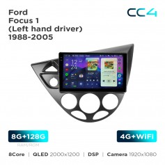 Штатная магнитола Teyes CC4 2k 8+128 Gb Ford Focus 1 (Left hand driver) 1998-2005 9"