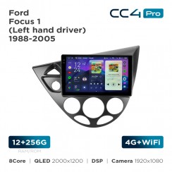 Штатная магнитола Teyes CC4 Pro 2k 12+256 Gb Ford Focus 1 (Left hand driver) 1998-2005 9"