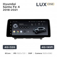 Штатная магнитола Teyes LUX ONE 4+32 Gb Hyundai Santa Fe 4 2018-2021 12.3"