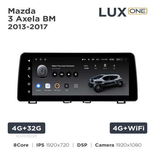 Штатна магнітола Teyes LUX ONE 4+32 Gb Mazda 3 / Axela BM 2013-2017 12.3"