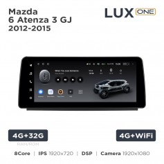 Штатна магнітола Teyes LUX ONE 4+32 Gb Mazda 6 / Atenza 3 GJ 2012-2015 12.3"