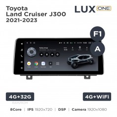 Штатная магнитола Teyes LUX ONE 4+32 Gb Toyota Land Cruiser J300 2021-2023 (F1) (A) 12.3"