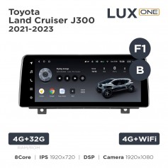 Штатная магнитола Teyes LUX ONE 4+32 Gb Toyota Land Cruiser J300 2021-2023 (F1) (B) 12.3"