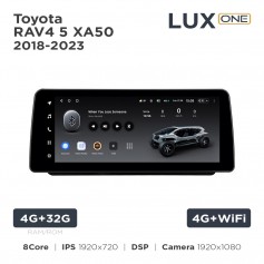 Штатна магнітола Teyes LUX ONE 4+32 Gb Toyota RAV4 5 XA50 2018-2023 12.3"