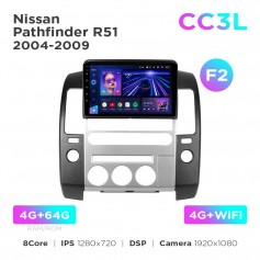 Штатна магнітола Teyes CC3L 4+64 Gb Nissan Pathfinder R51 2004-2009 (F2) 9"