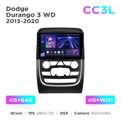 Штатная магнитола Teyes CC3L 4+64 Gb Dodge Durango 3 WD 2013-2020 9"
