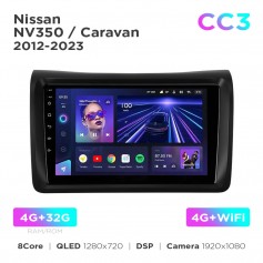 Штатна магнітола Teyes CC3 4+32 Gb Nissan NV350 / Caravan 2012-2023 9"