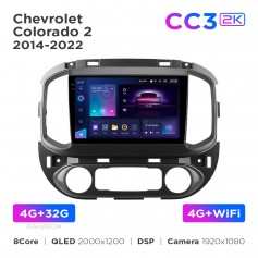 Штатна магнітола Teyes CC3 4+32 Gb Chevrolet Colorado 2 2014-2022 9" 2k