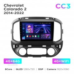 Штатна магнітола Teyes CC3 4+64 Gb Chevrolet Colorado 2 2014-2022 9"