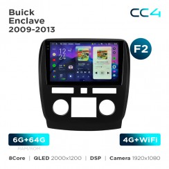 Штатна магнітола Teyes CC4 2k 6+64 Gb Buick Enclave 2009-2013 (F2) 9"