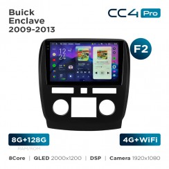 Штатная магнитола Teyes CC4 Pro 2k 8+128 Gb Buick Enclave 2009-2013 (F2) 9"