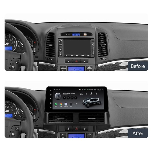Штатная магнитола Teyes LUX ONE 4+32 Gb Hyundai Santa Fe 2 2006-2012 12.3"