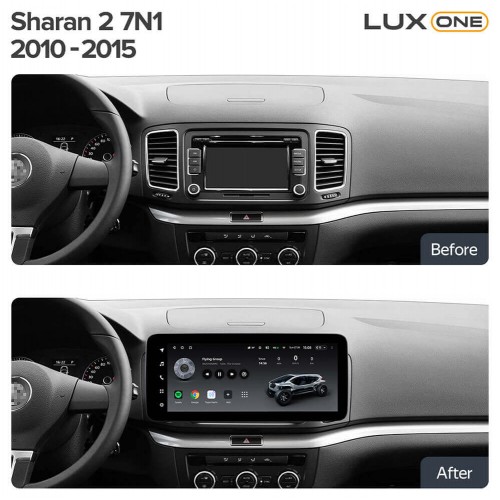 Штатна магнітола Teyes LUX ONE 6+128 Gb 360° Volkswagen Bora, Golf 6, Passat, Scirocco, Sharan, Touran / Skoda Octavia, Fabia 2 (YJ) 2003-2016 12.3"