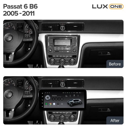 Штатна магнітола Teyes LUX ONE 6+128 Gb 360° Volkswagen Bora, Golf 6, Passat, Scirocco, Sharan, Touran / Skoda Octavia, Fabia 2 (YJ) 2003-2016 12.3"
