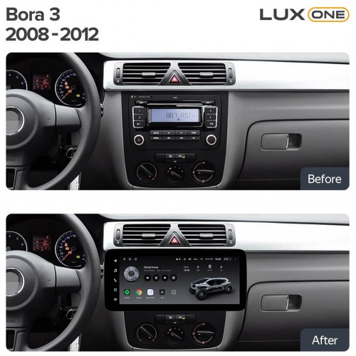 Штатна магнітола Teyes LUX ONE 6+128 Gb 360° Volkswagen Bora, Golf 6, Passat, Scirocco, Sharan, Touran / Skoda Octavia, Fabia 2 (YJ) 2003-2016 12.3"